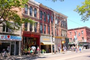 Queen Street West, a popular shopping street in Toronto, ON
